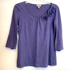 Ann Taylor Loft lavender 3/4 sleeve blouse XS